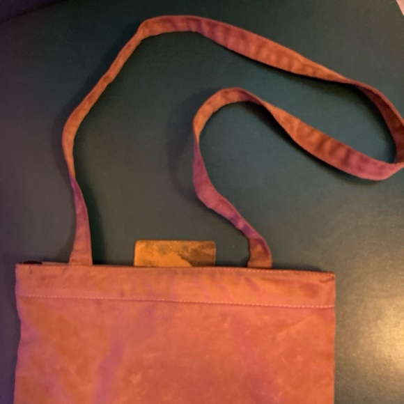 Vintage dark pink Reva Ultra Suede Shoulder Bag Clutch - Picture 4 of 9